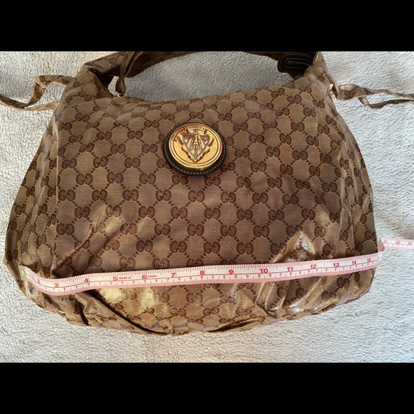 AUTHENTIC VINTAGE GUCCI CRYSTAL MONOGRAM HYSTERIA HOBO BAG - Picture 4 of 16
